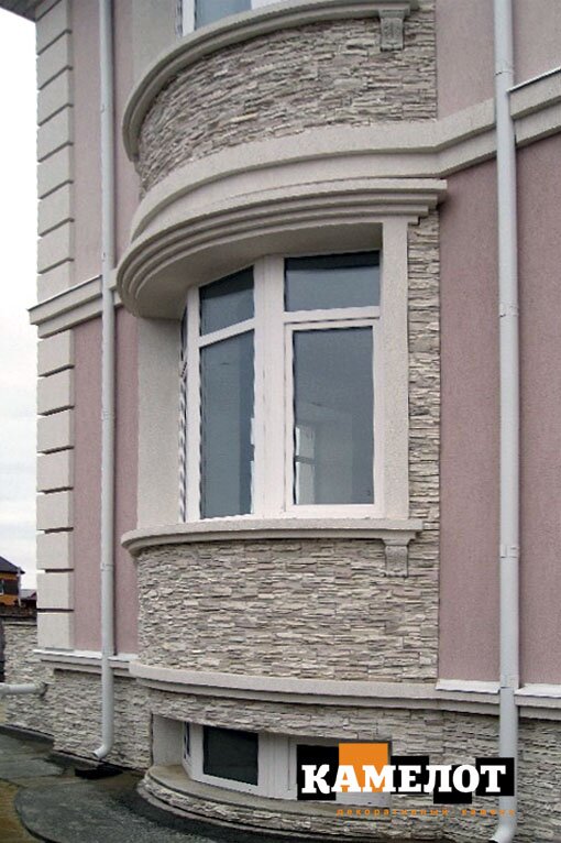 Фасады и цоколь с фактурой "сланец"